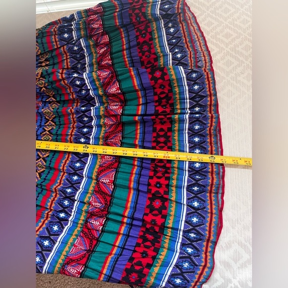 Vintage Circle T Marilyn Lenox Maxi Skirt Womens M Southwestern Native Cowgirl - Picture 4 of 5
